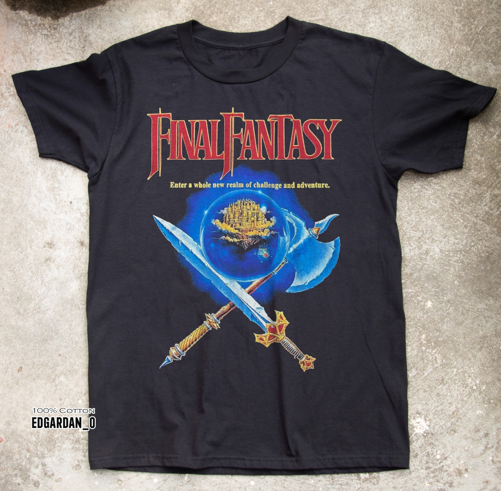 Final Fantasy Axe Retro Video Game Black Unisex T-shirt Size S-5XL gallery