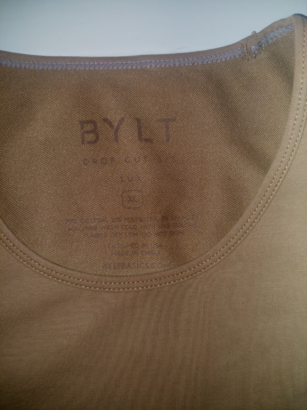 Bylt Drop Cut Short Sleeve T Shirt Mens XL Brown Blended Fabric gallery