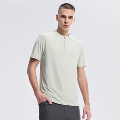 New Half Zip Short Sleeve Men’s High Stretch Quick Dry Running Fitness Shirt