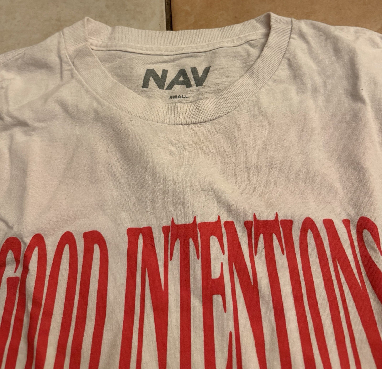 VLONE x Nav Bad Habits Good Intentions Hip Hop Rap Tour T-Shirt Mens Small gallery
