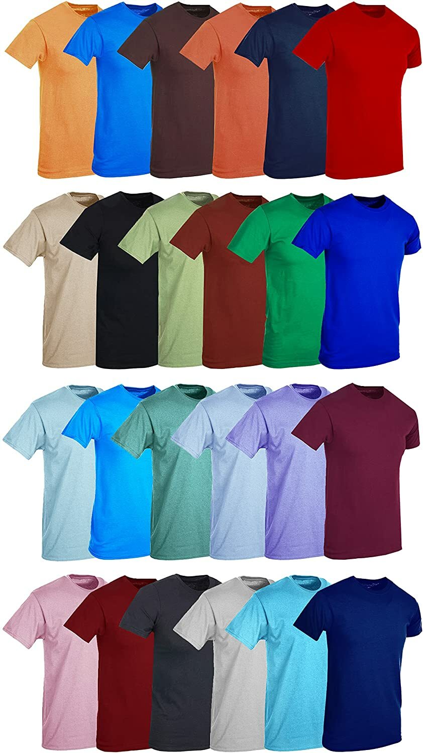 BILLIONHATS Mens Cotton Short Sleeve Lightweight T-Shirts(24 Pack Assorted B, M) gallery