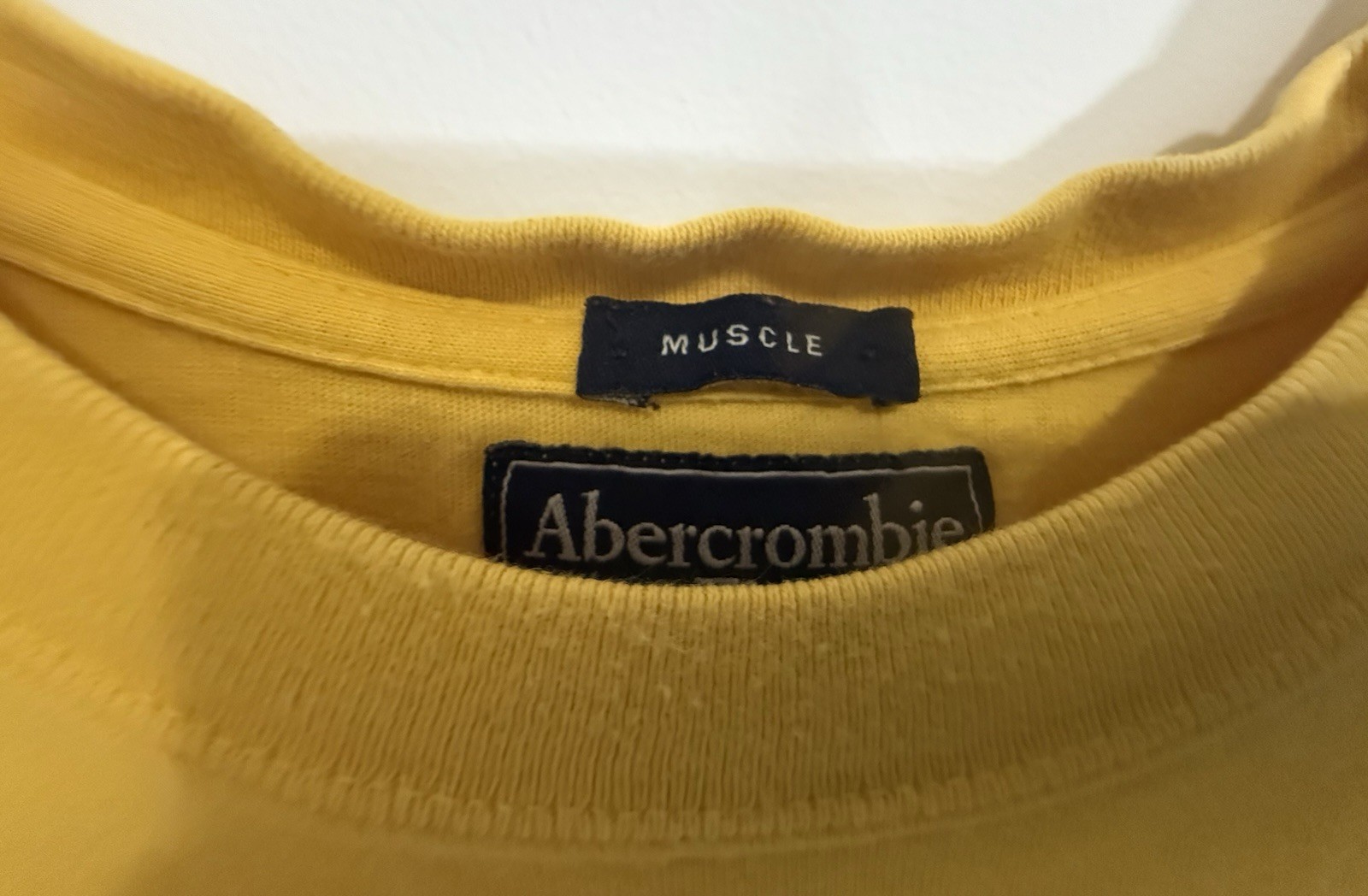 Abercrombie Fitch A&F Vintage Y2K (Down N Dirty) Tee Shirt 🥚Yolk Yellow XL🟡🔵 gallery