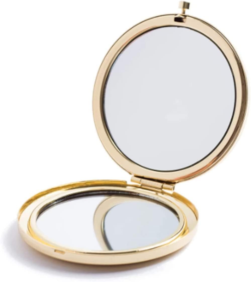 MIHAGUTY Magnifying Compact Mirror for Purses with 2 x 1x 0″L x 0″W, Gold