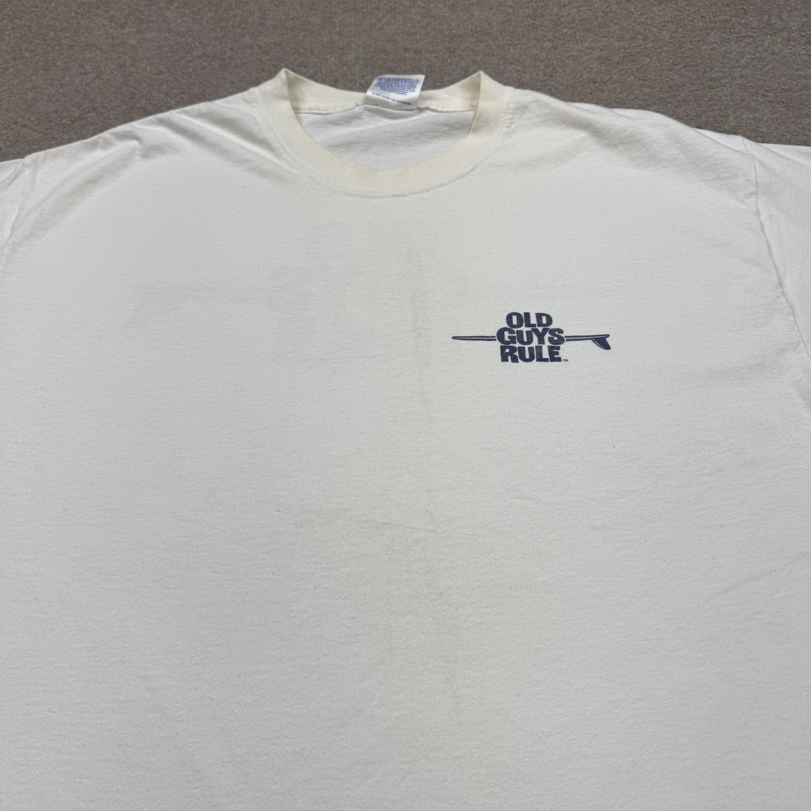 Vintage 90s Hanes Old Guys Rule Men's Shirt Size L White Short Sleeve Crew Neck gallery