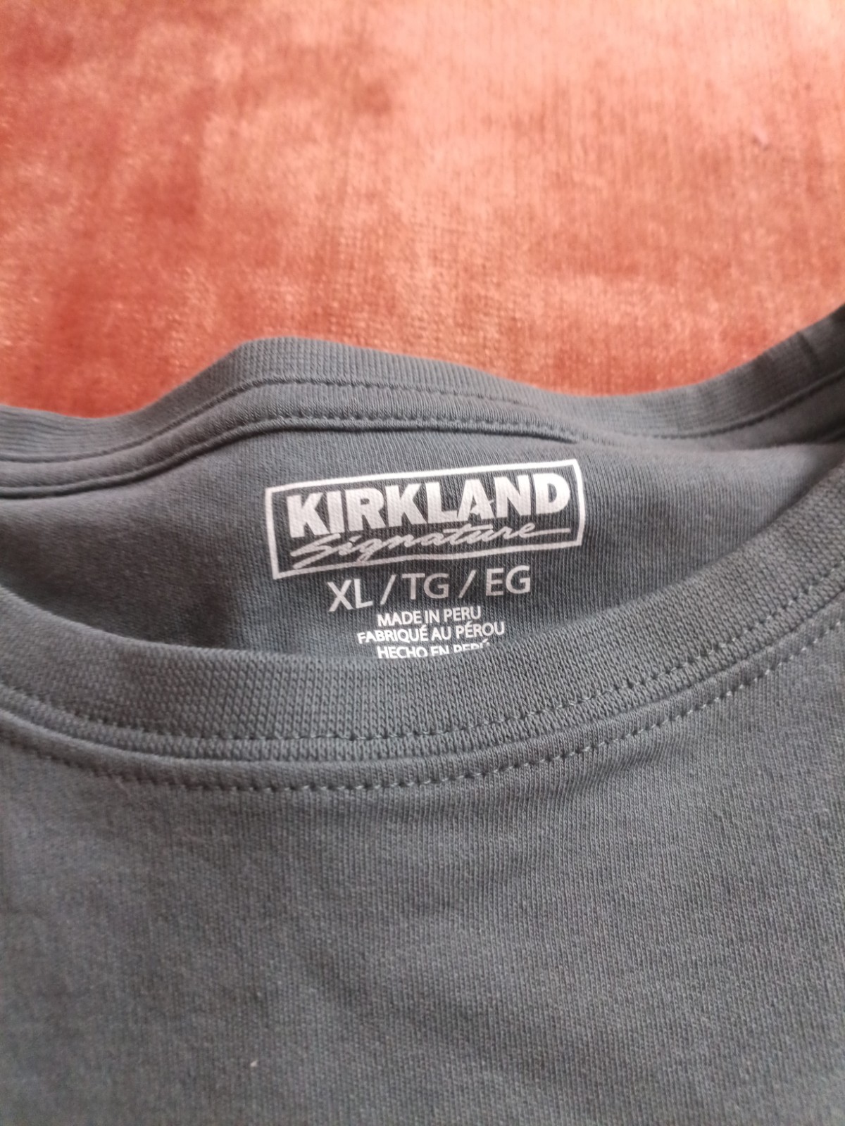 Kirkland Signature Men’s Pima Cotton Slub Tee, Gray, Size Xl gallery