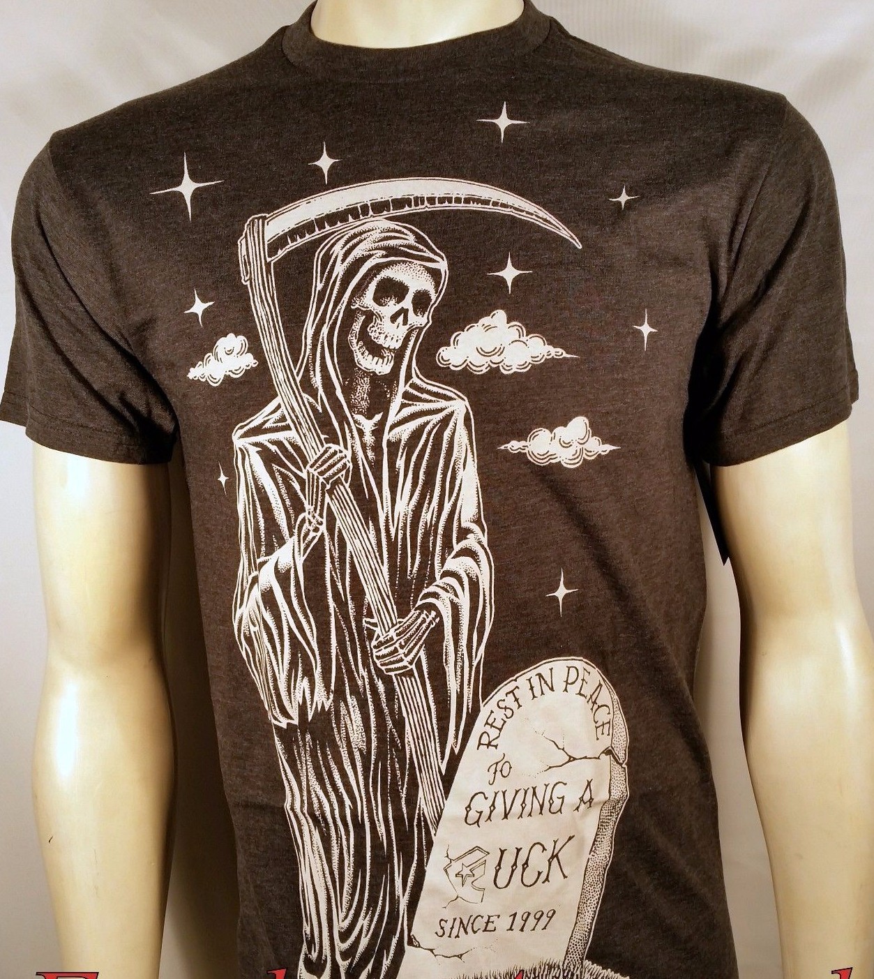 FAMOUS STARS & STRAPS RIP PREMIUM GRIM REAPER TOMBSTONE DEATH PUNK T SHIRT S-2XL gallery