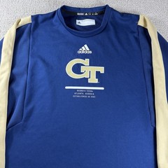 Adidas Georgia Tech Yellow Jackets Long Sleeve Shirt Blue Gold Men’s Size XLT