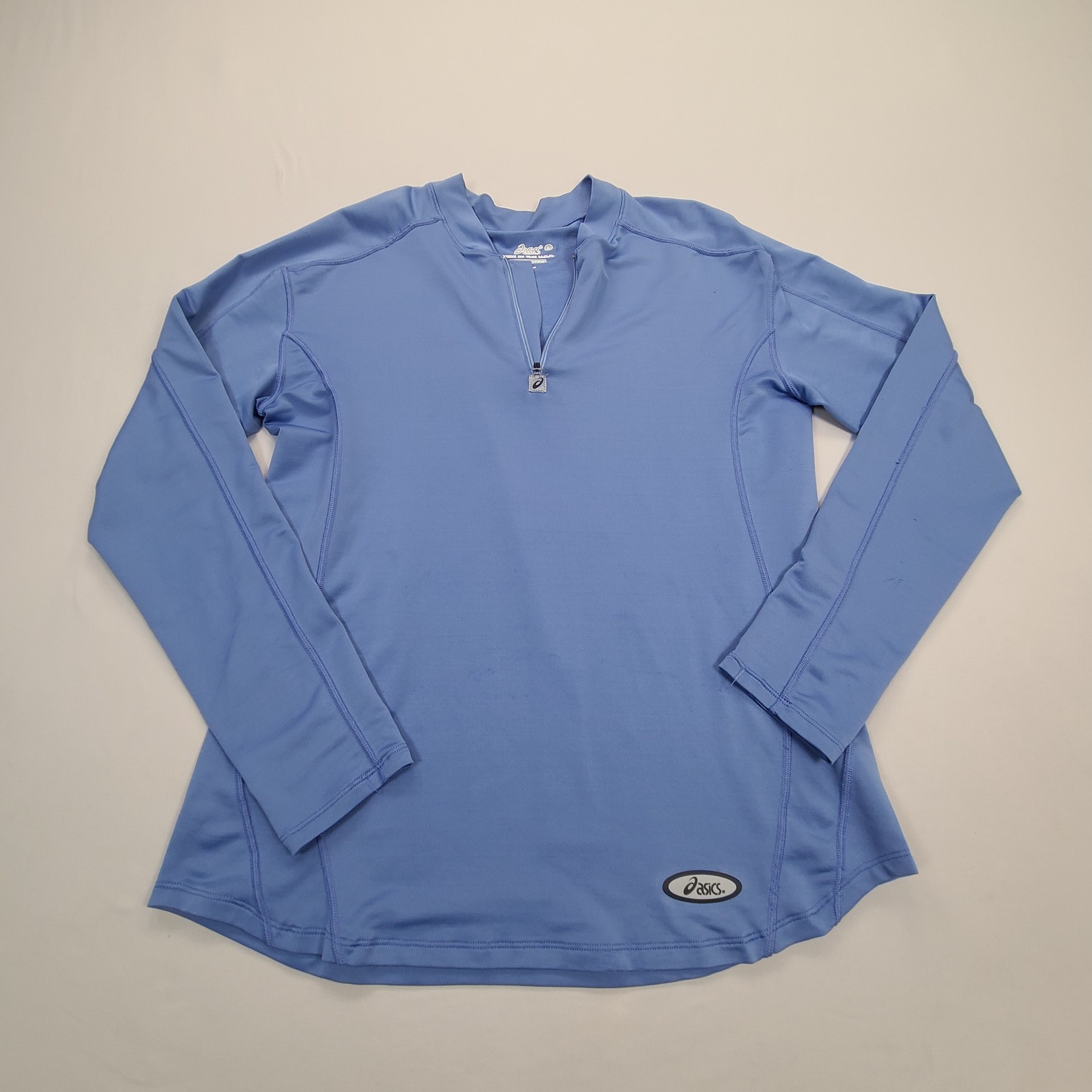 Asics Shirt Mens Extra Large Blue Semi Fitted Made In USA Performance gallery