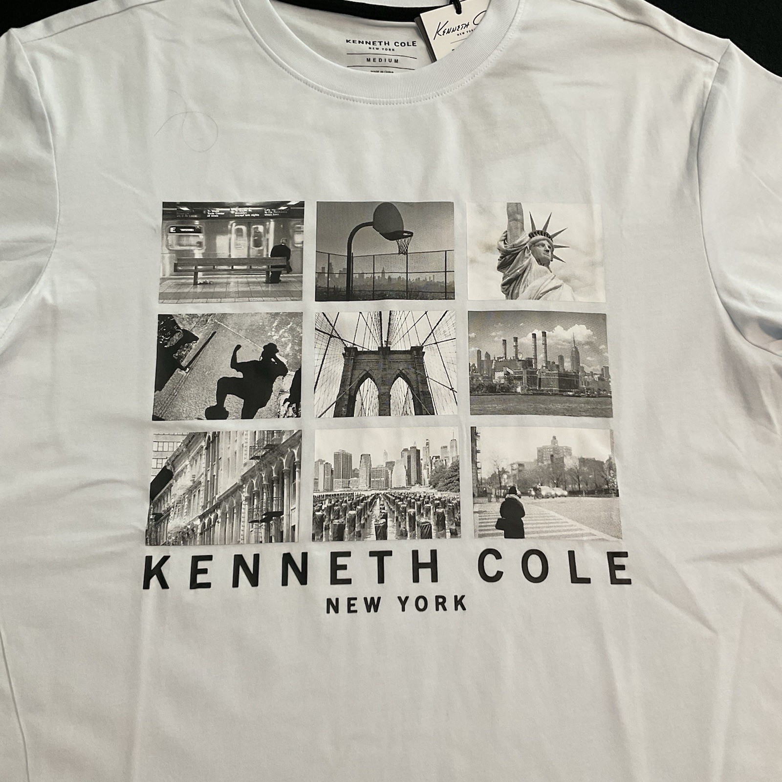 Kenneth Cole Graphic Tee shirt Men's Size Medium The Core Edit Collection White gallery