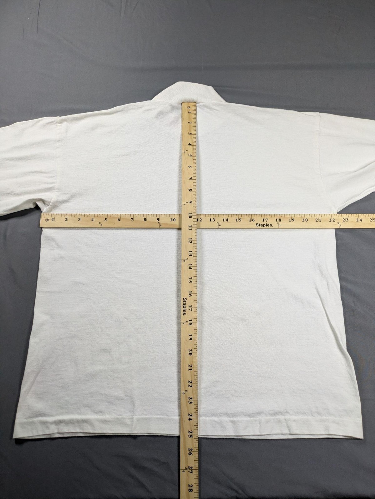 Vintage CCM Mock Neck Shirt Mens Lg White Long Sleeve Hockey Base Layer Made USA gallery