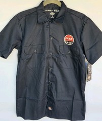 Dickies FLEX Relaxed Fit Button Short Sleeve Work Shirt Men’s Small Dark Navy