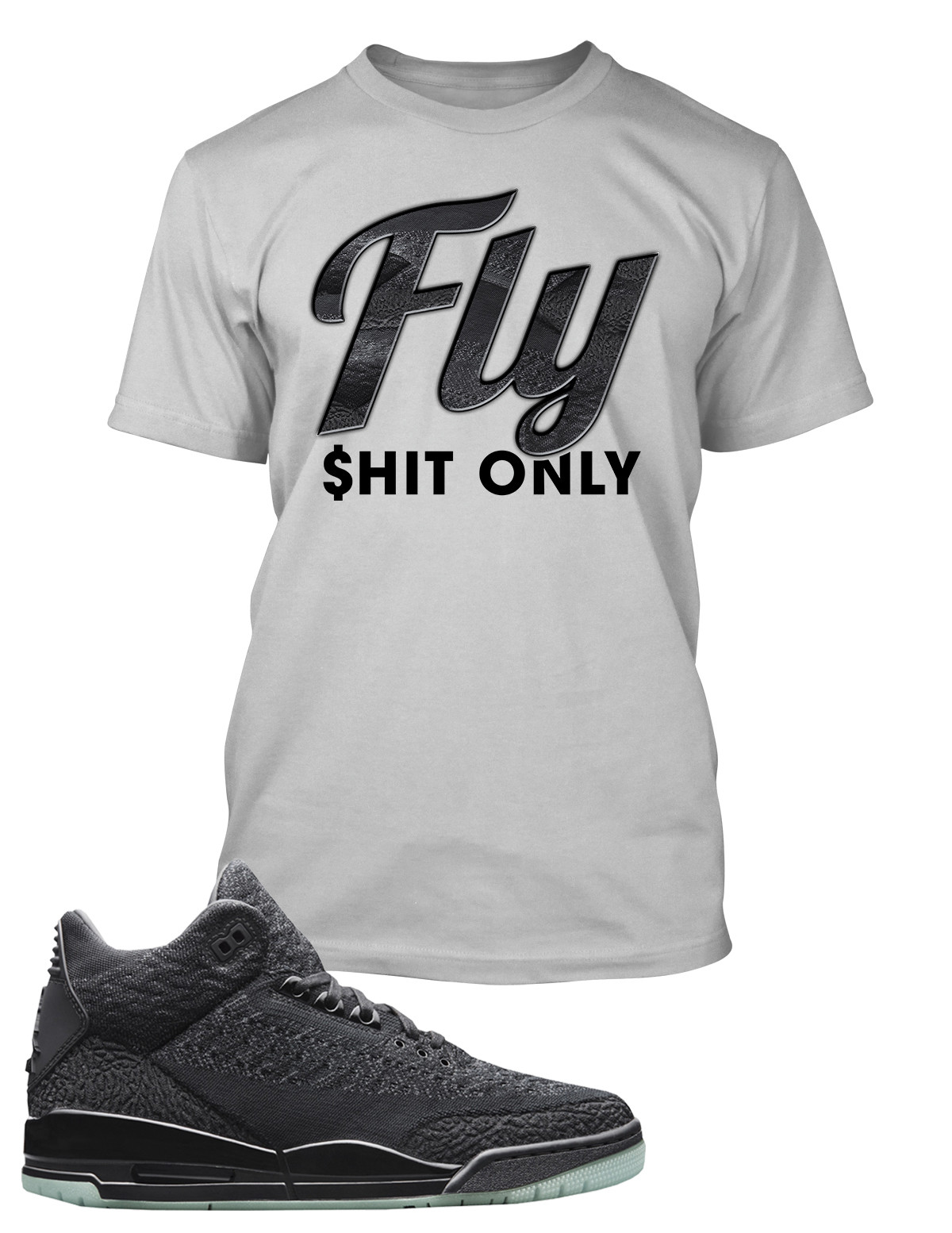 23 Sneaker Graphic Tee Shirt to Match Air J3 Flyknit Sneaker Big Tall Small Fly gallery