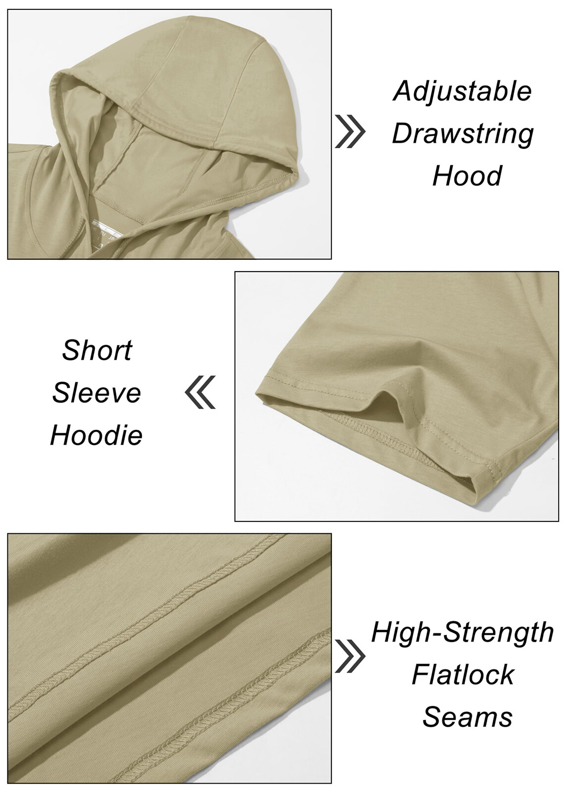 Men's Casual Workout T-Shirts Summer Hoodie Short Sleeve Sport Cotton Sweatshirt gallery