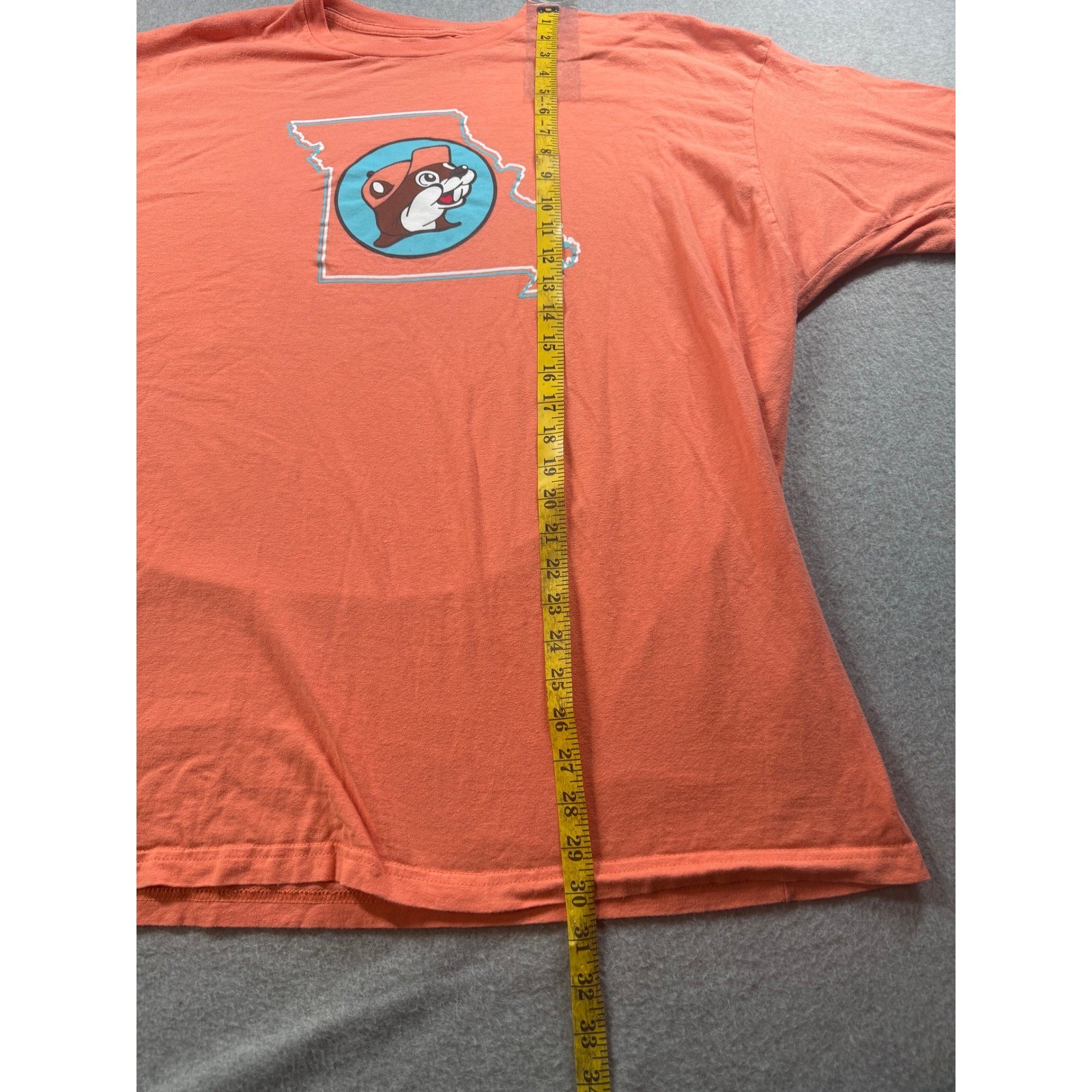 Buc-ee's Missouri Graphic T-Shirt Mens 3XL Orange Short Sleeve Beaver Souvenir gallery
