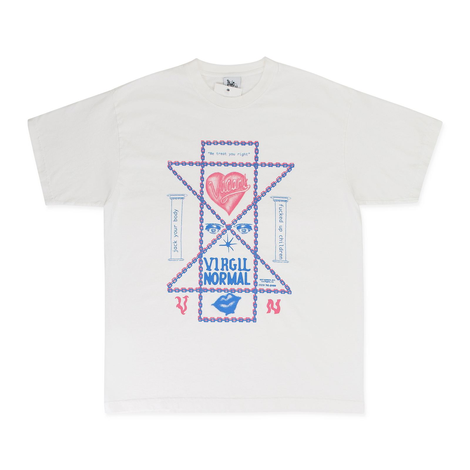 NWT VIRGIL NORMAL SILK WAREHOUSE OFF WHITE T-SHIRT SIZE S $50 gallery