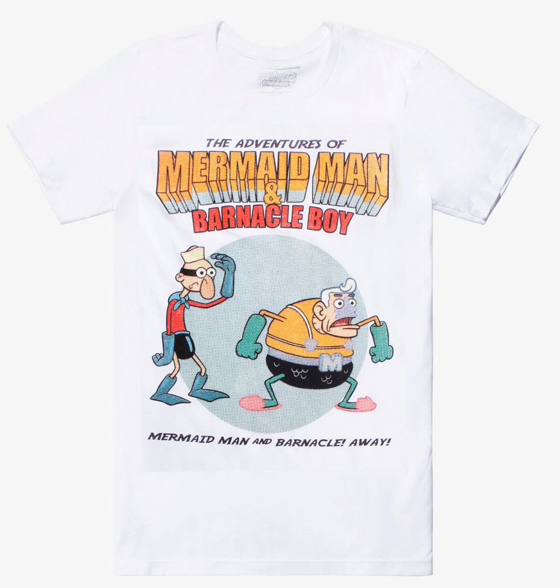 Spongebob Squarepants THE ADVENTURES OF MERMAID MAN & BARNACLE BOY T-Shirt NEW