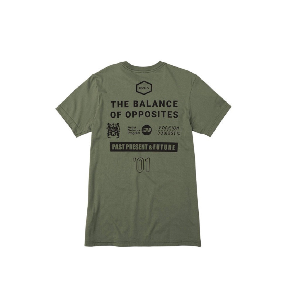Rvca All Brand SS Military Black Graphic Multi Logo Regular Fit Men's T-Shirt gallery
