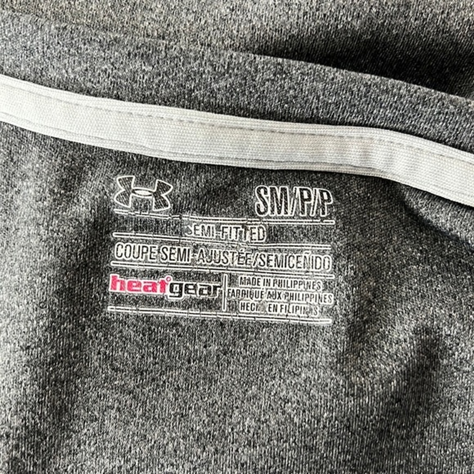 Under Armour Shirt Men Small Grey Semi Fitted Heat Gear Short Sleeve Activewear gallery