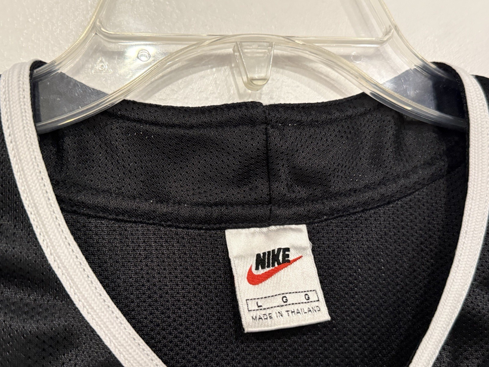 Vintage Nike Men's Tank Size Large Black Jersey Mesh Button Up Sleeveless Top gallery