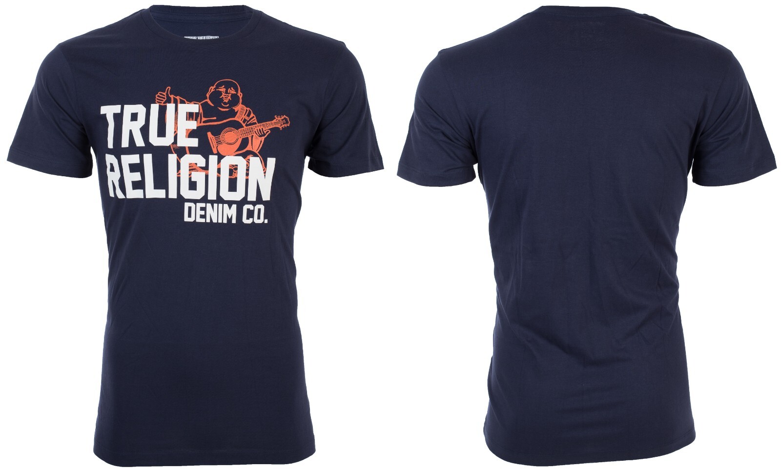 $69 TRUE RELIGION Navy BUDDHA APPROVED Short Sleeve Designer Graphic T-shirt NWT gallery