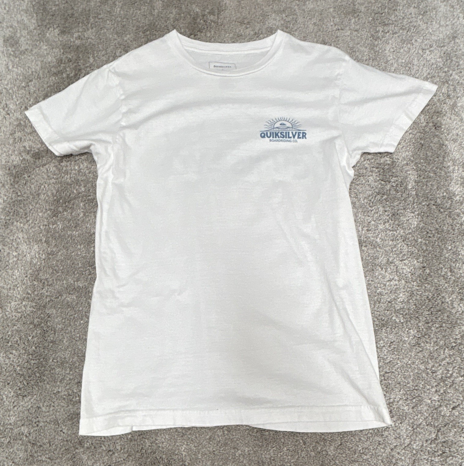 Quiksilver White Men’s Small Crew Neck Short Sleeve T-Shirt FREE SHIPPING gallery