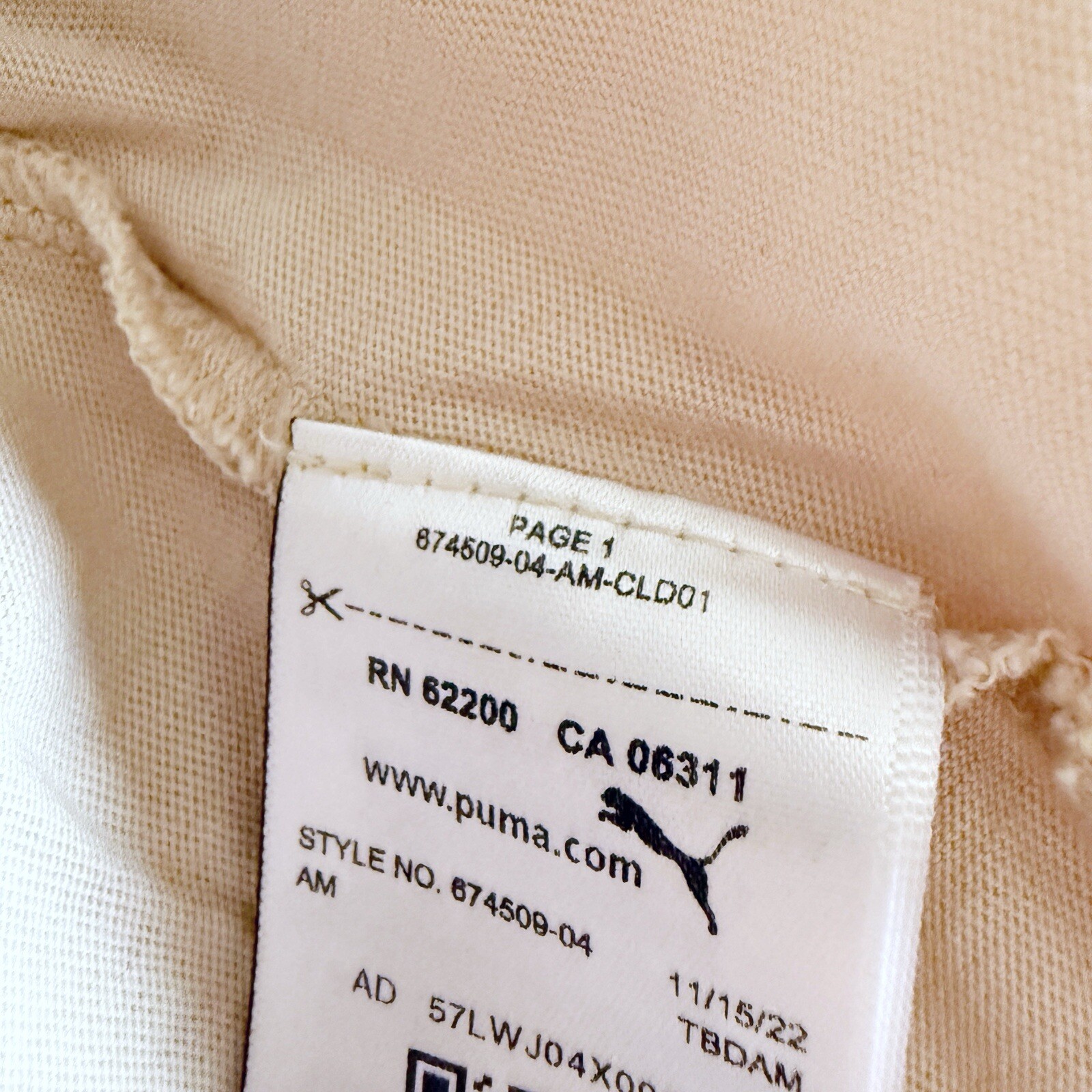 Puma Mens Fade Out Graphic T Shirt Size L Beige Black Navy gallery