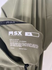 MSX Mens Medium Shirt by Michael Strahan Green Half Zip Long Sleeve