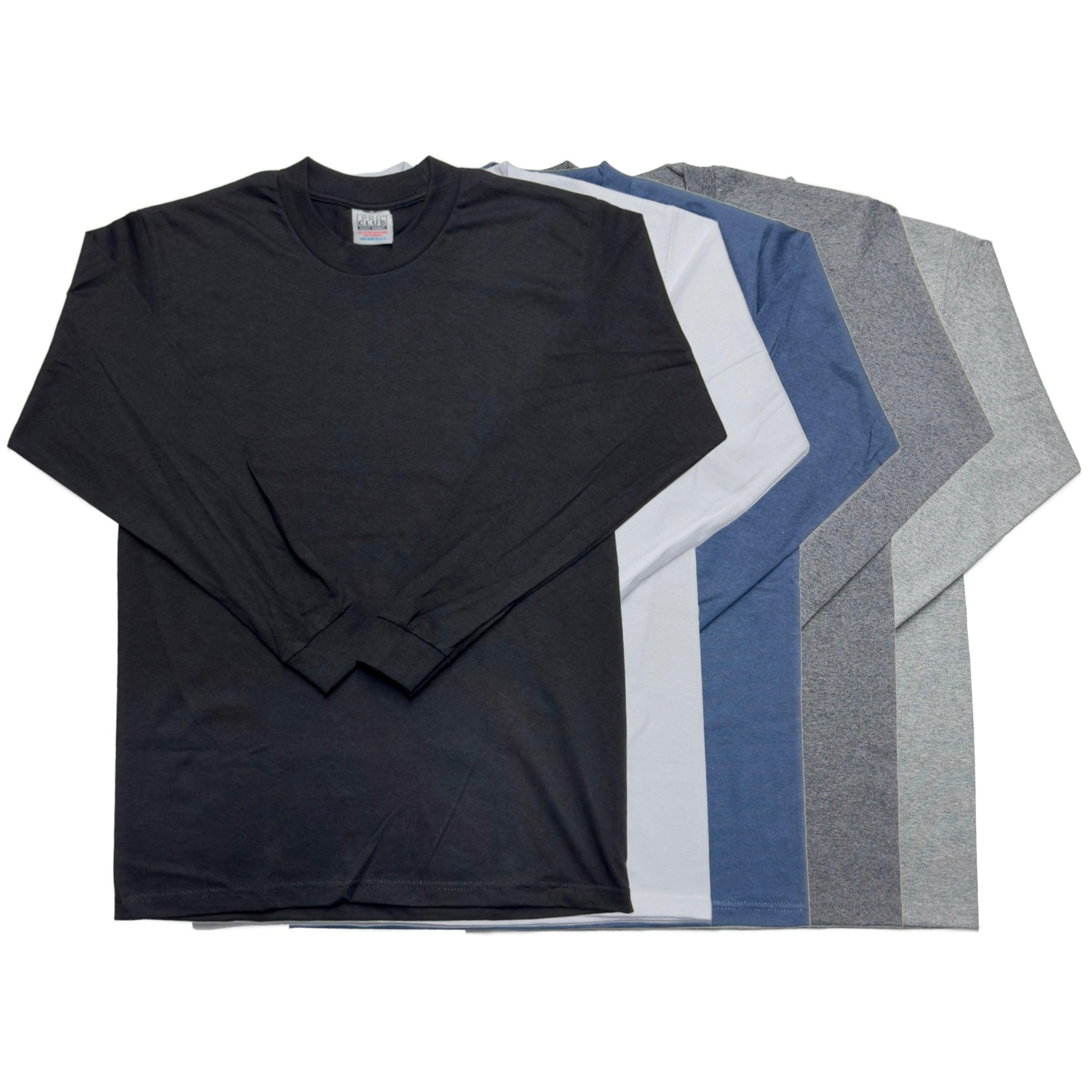 Pro Club Men's Heavyweight Cotton Long Sleeve Crew Neck T-Shirt gallery