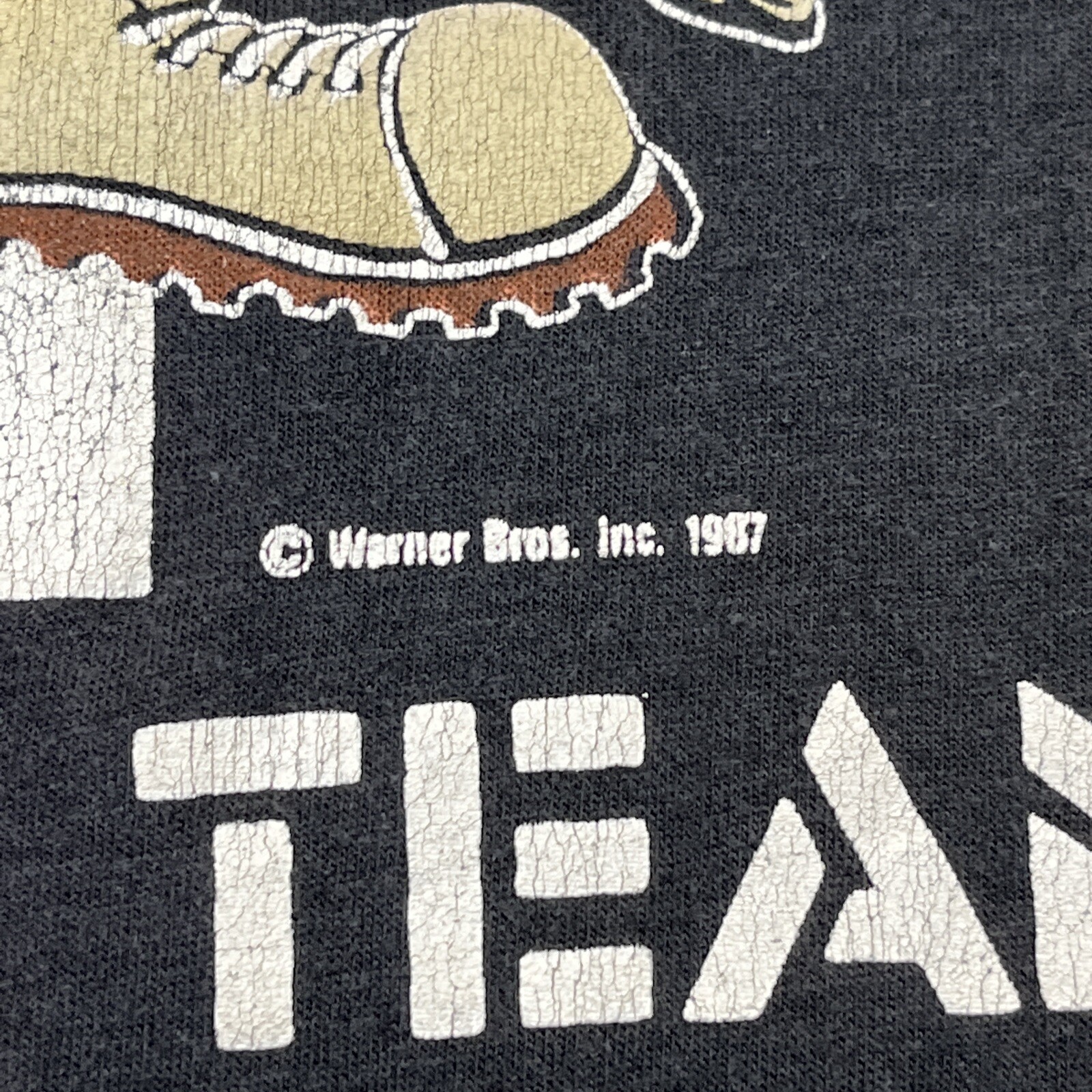 Vintage 1987 USAF Rescue Team Tax Tee Black Large Single Stitch VTG 80s Cartoon gallery