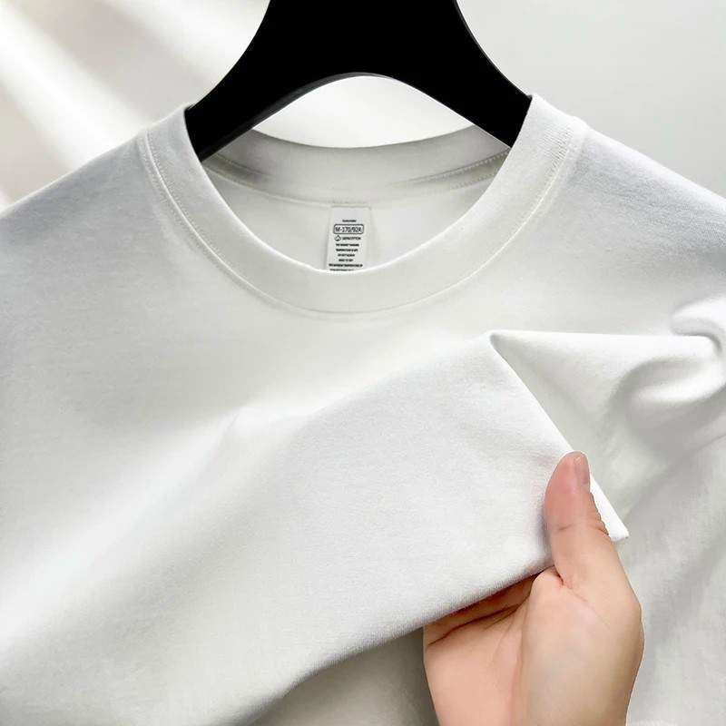 Men's 100% Cotton T-Shirt Solid Short Sleeve Crew Neck Basic Summer Casual Tee gallery