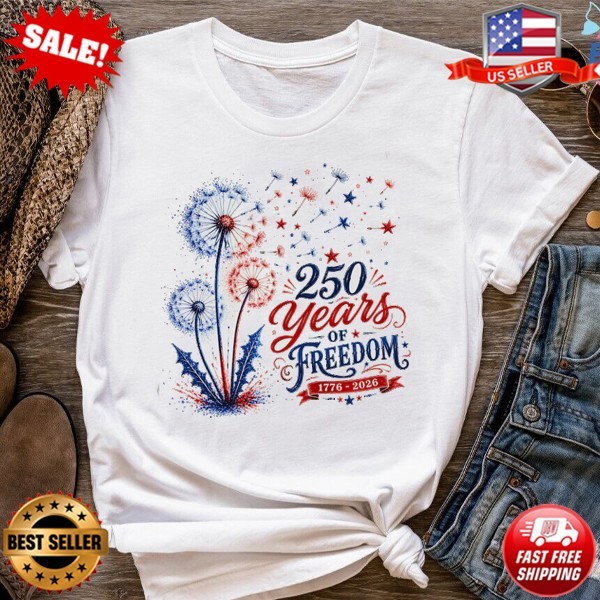 Patriotic Dandelion Flower Shirt, America's 250th Anniversary T-Shirt | S-5XL gallery
