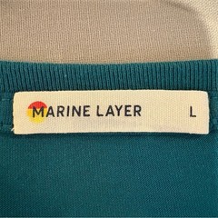 Marine Layer Teal Long Sleeve Tee Men’s Size XL Supima Cotton Modal Blend