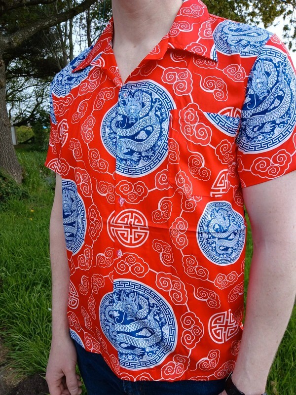 Red Blue Mens T Shirt Lightweight Short Sleeve Summer Holiday Travel Size Large gallery