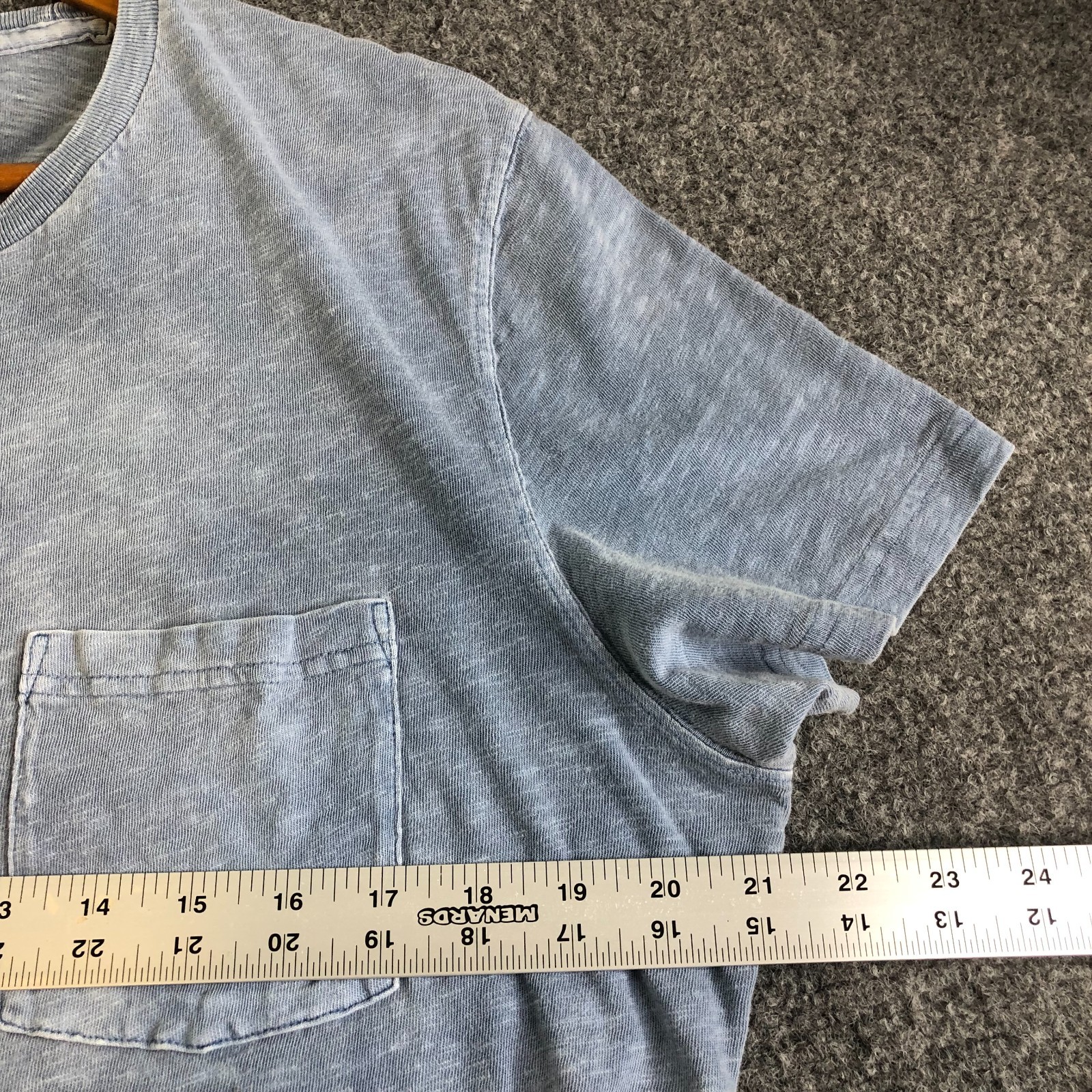 Abercrombie Fitch Muscle Pocket T-Shirt Mens XL Heather Sky Blue Everyday gallery