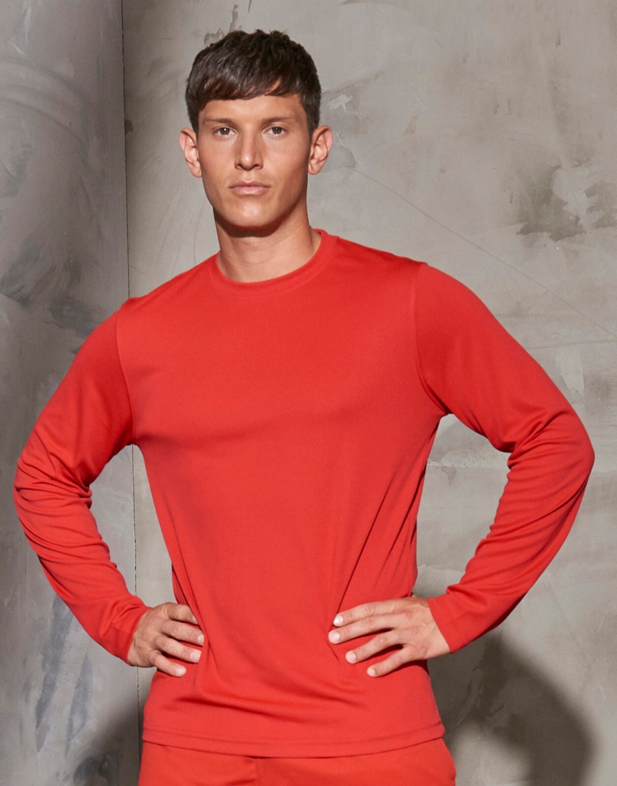 Mens Long Sleeve Polyester T Shirt Cool Quick Dry Wicking Training Top AWDis gallery