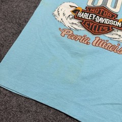 Vtg Harley Davidson Shirt Men’s Small Blue 80s Motorcycles USA Biker Tee Eagle
