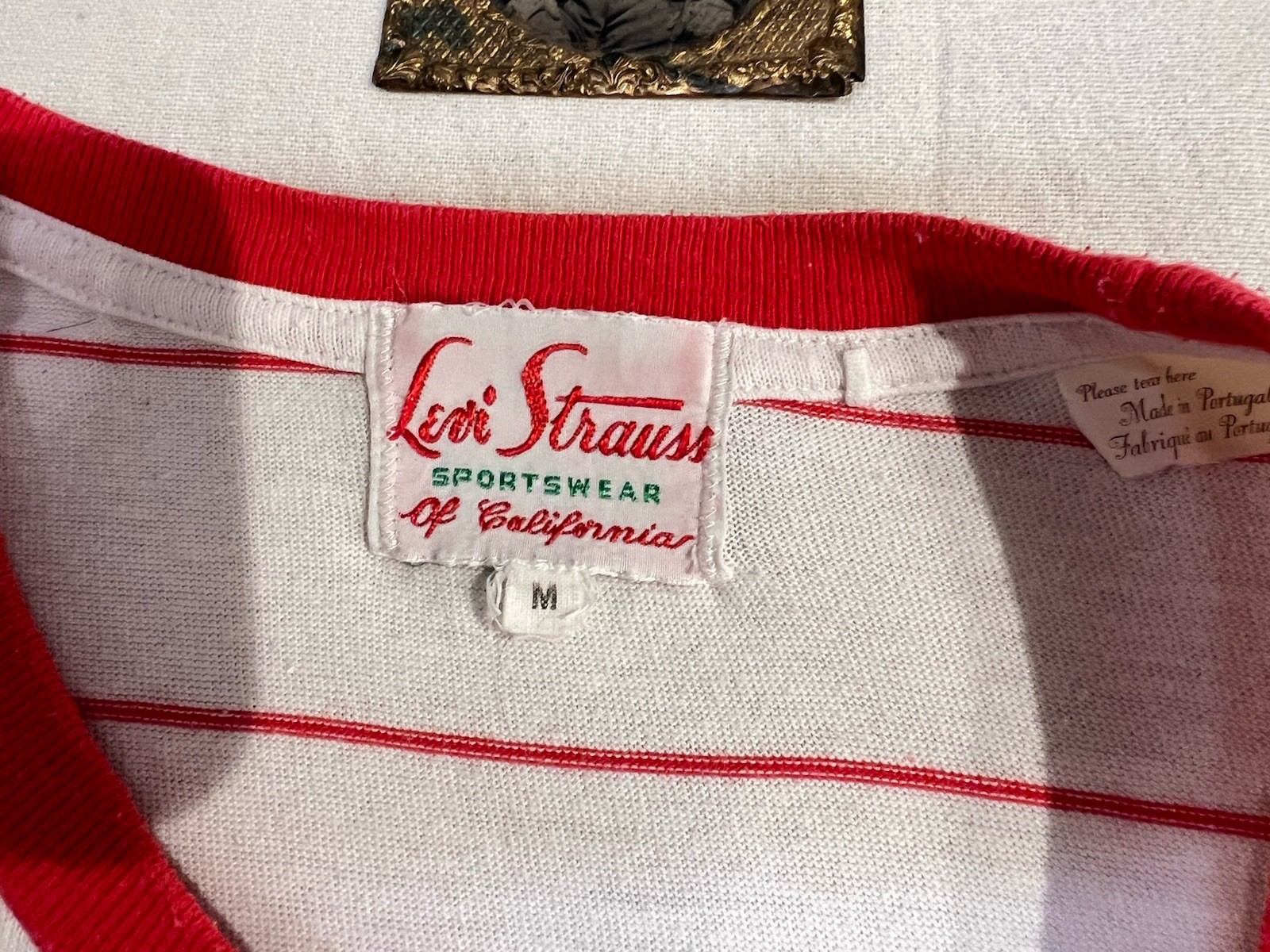 LVC 50s Sportswear T-Shirt M Levi's Vintage Clothing Ringer Single Stitch Stripe gallery