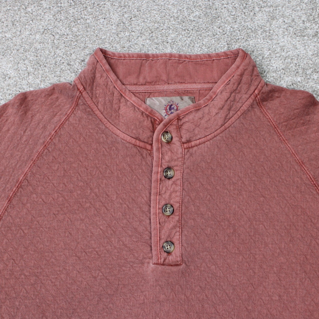 The Territory Ahead Shirt Mens XL Red Quilted Cotton/Poly Elbow Pads Long Sleeve gallery
