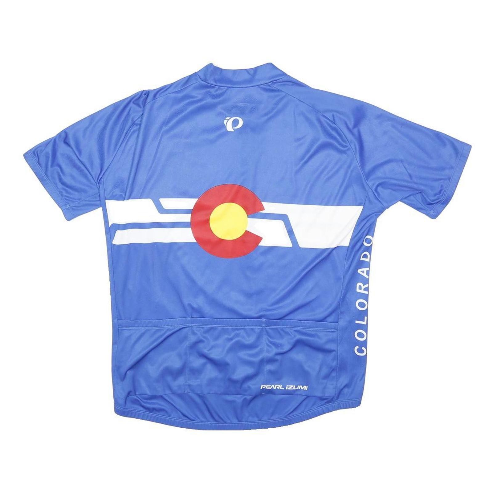 PEARL IZUMI Mens Blue Colorado Cycling Jersey XL Short Sleeve Crew Neck gallery