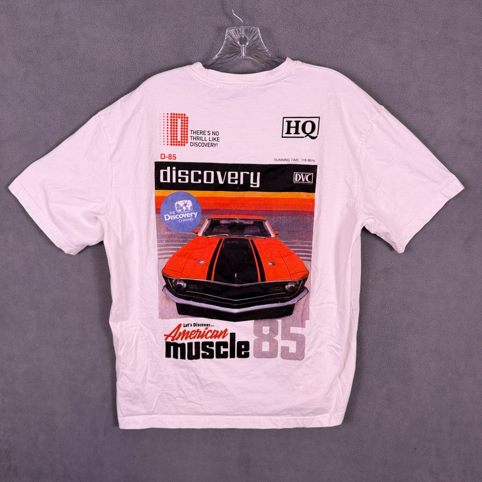 Vintage Discovery Channel Mens T Shirt XL White American Muscle Graphic Read! gallery