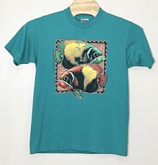 Vintage Hanes 50/50 Single Stitch T-Shirt Men’s Large Green 90s Southern Silk
