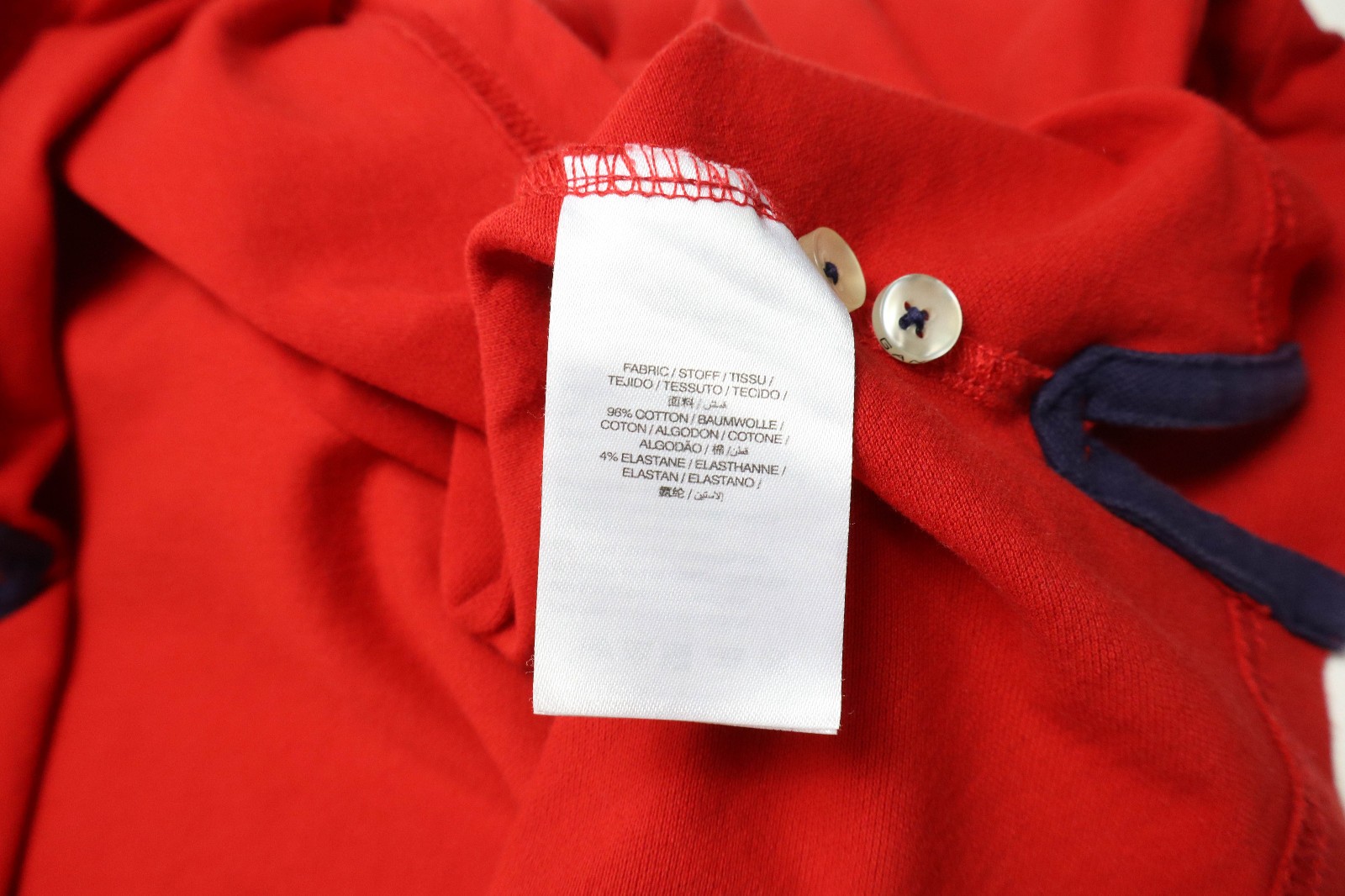Gant T-Shirt Mens Large Red Short Sleeve Logo 1/4 Button Collared Stretch gallery