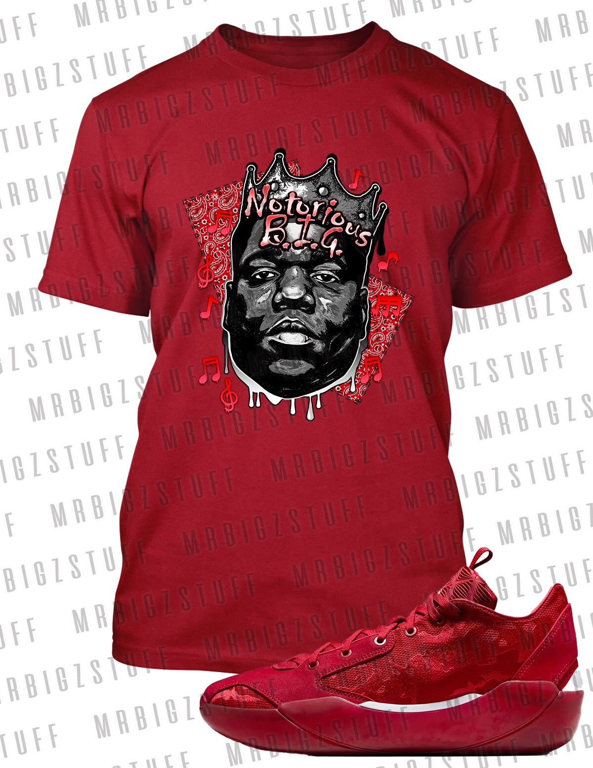 Biggie Notorious Graphic Tee Shirt To Match Air J39 Heritage Shoe Streetwear T gallery