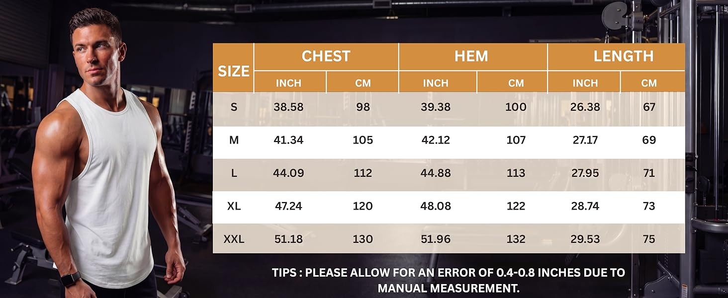 Mens UPF 50+ Tank Top Moisture Wicking Summer Sleevless Workout Gym Mucsle Shirt gallery
