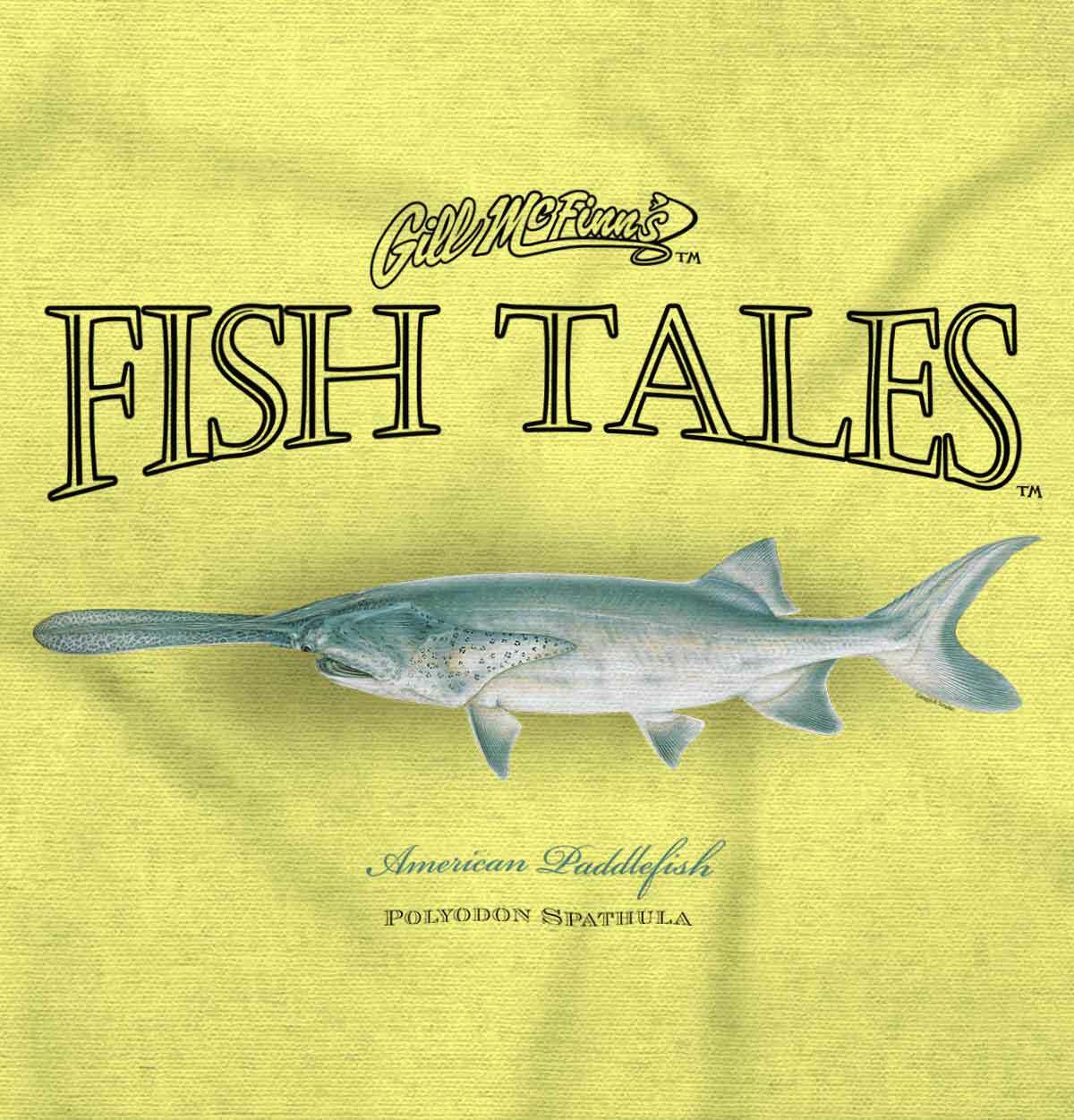Gill McFinns Paddlefish Fishing Fisherman Womens or Mens Crewneck T Shirt Tee gallery