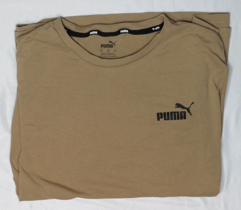 PUMA MENS XL TEE SHIRT BROWN 847382-86 SHORT SLEEVE COTTON BLEND 80/20 SE WAY 1 gallery