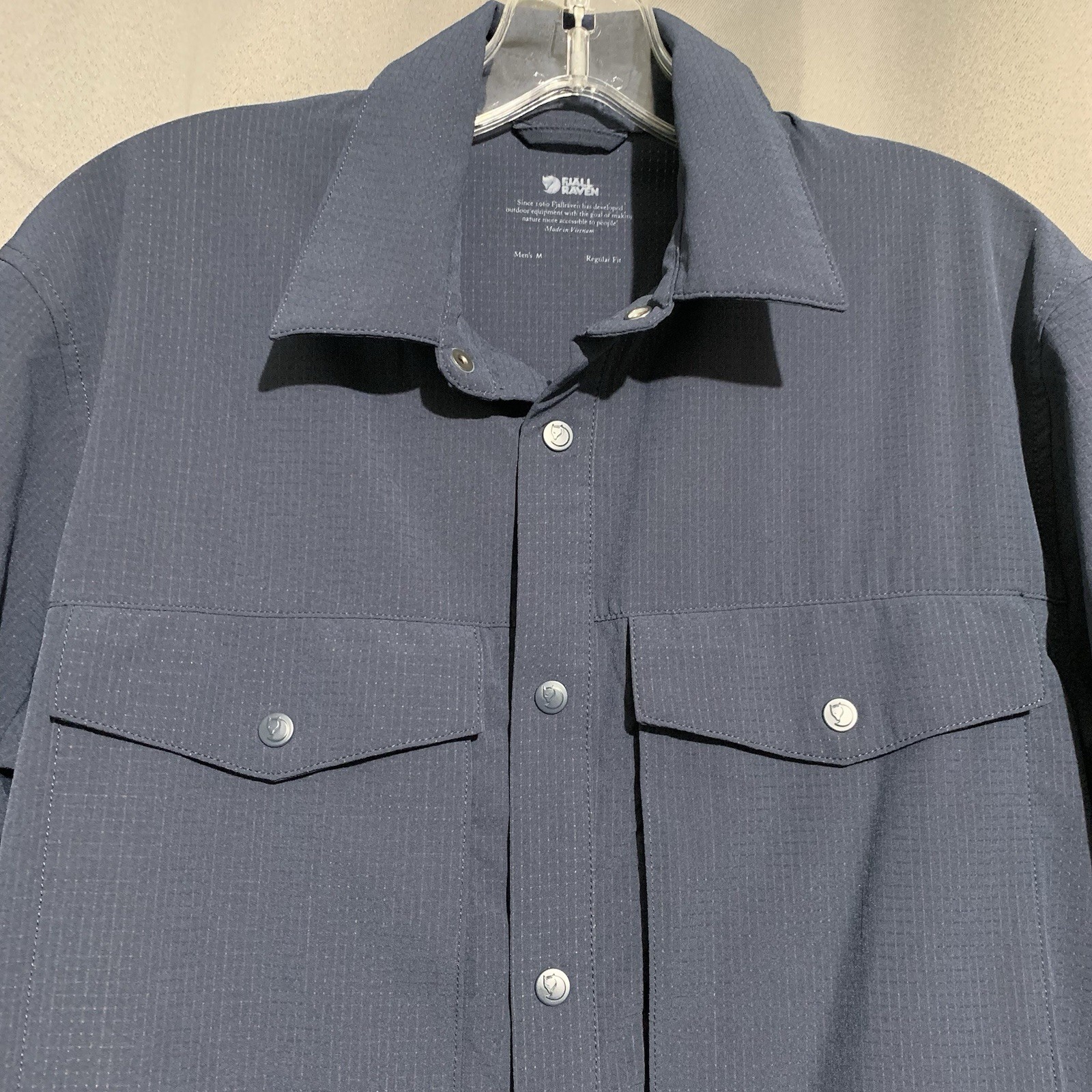 Fjallraven Abisko Trekking Short Sleeve Men's Shirt Blue Size Medium gallery