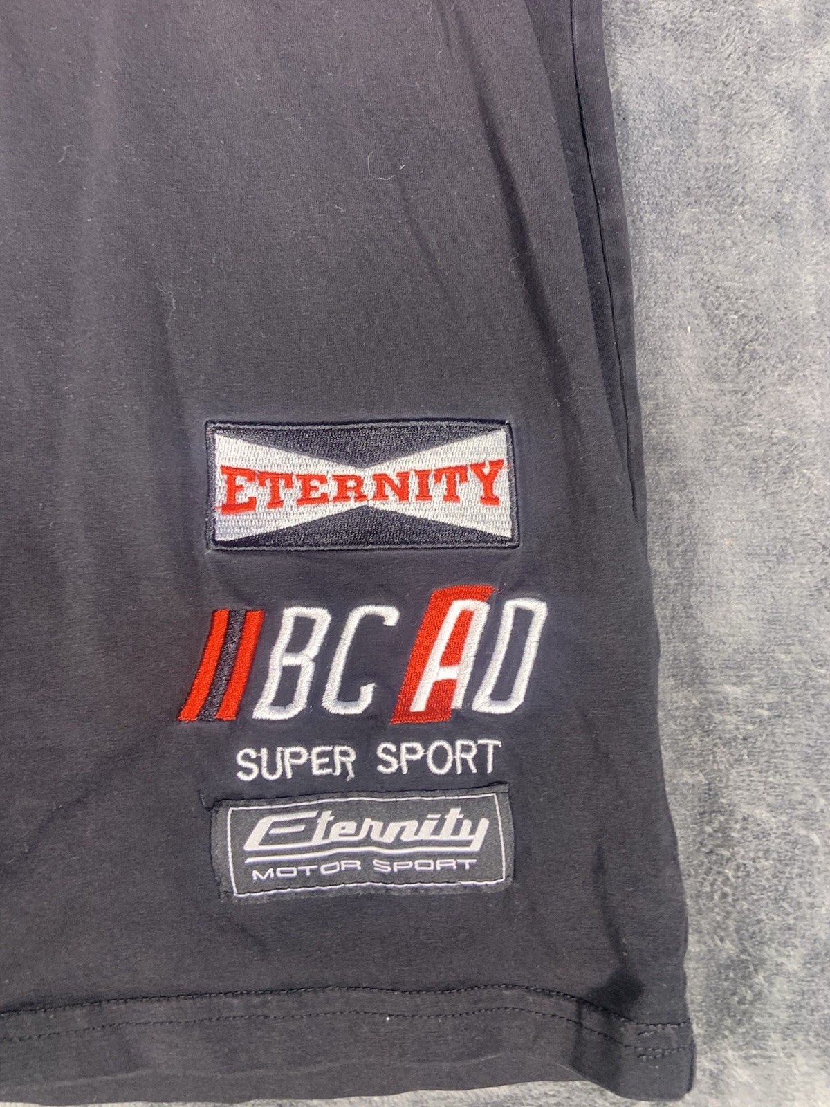 Eternity BC AD Shirt Mens M Black Red White Color Block Japan Katakana Motor 1 gallery