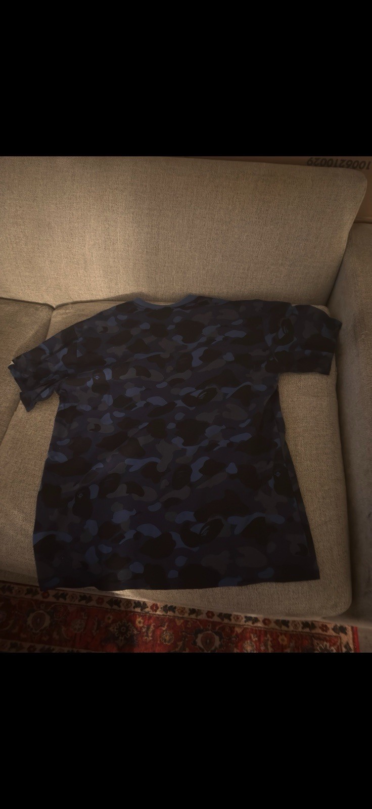A Bathing Ape (BAPE) Color Camo College Tee — Blue | Size 3XL gallery