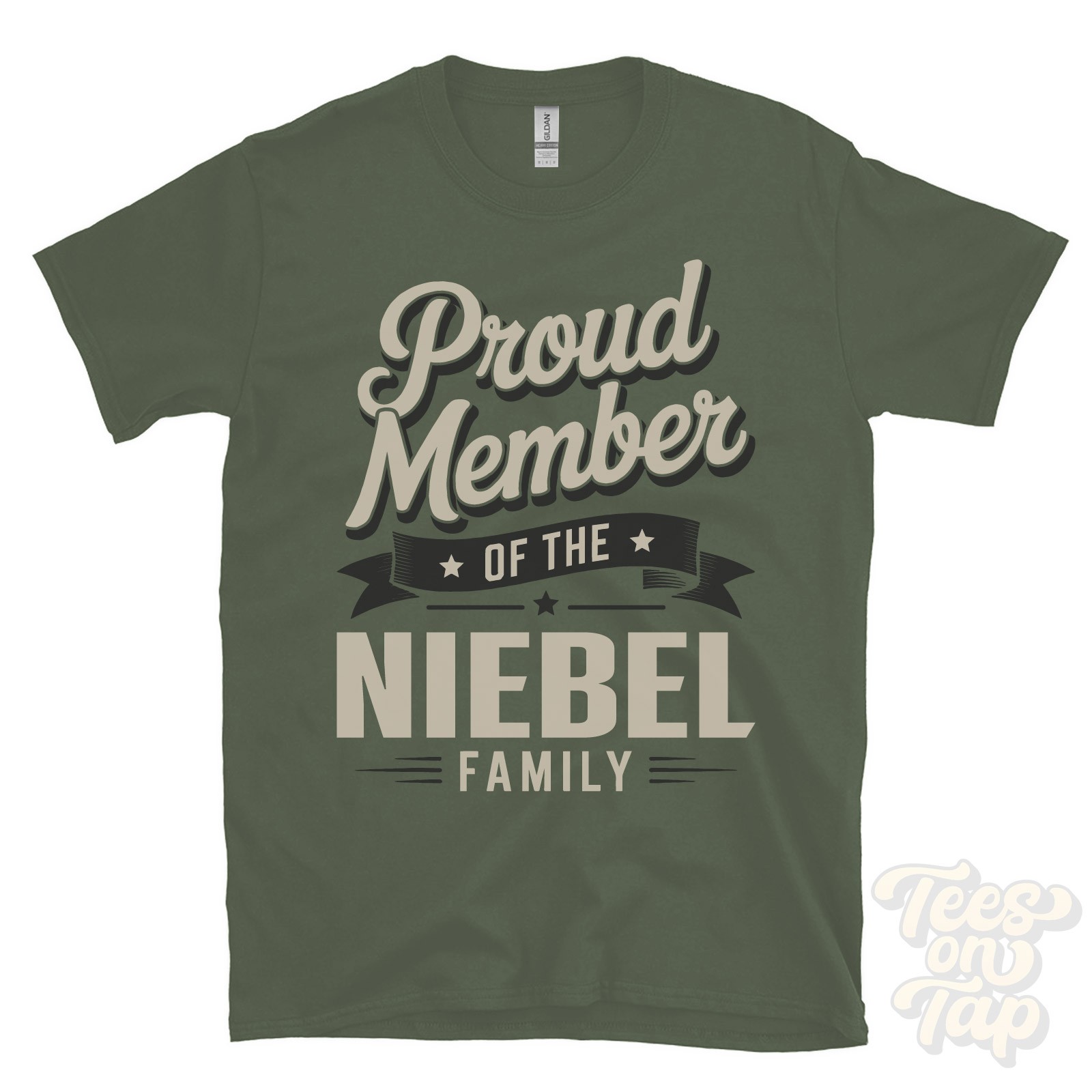 PROUD MEMBER OF THE NIEBEL FAMILY T-SHIRT surname last name heritage ancestry